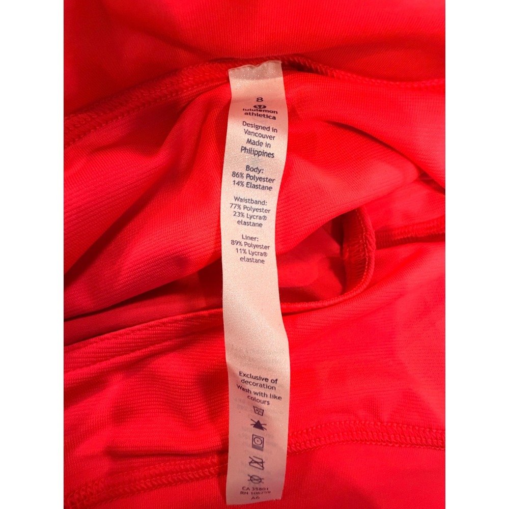 Lululemon Speed Short Pink Running Training Shorts LW7ACES RAZZ Size 8 NWT - Picture 6 of 8